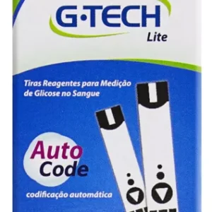 50 Tiras Reagentes G-tech Lite Teste De Glicemia Auto Code